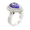 Image 7 : 14KT White Gold 5.16 ctw Tanzanite and Diamond Ring