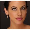 Image 4 : 14KT Two-Tone Gold 1.56 ctw Diamond Dangle Earrings