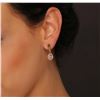 Image 5 : 14KT Two-Tone Gold 1.56 ctw Diamond Dangle Earrings