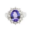 Image 1 : 14KT White Gold 2.00 ctw Tanzanite and Diamond Ring