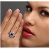 Image 2 : 18KT White Gold 3.62 ctw Tanzanite and Diamond Ring