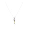 Image 3 : 14KT White Gold 6.44 ctw Citrine and Diamond Pendant With Chain