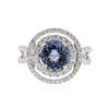 Image 1 : 18KT White Gold 1.53 ctw Tanzanite and Diamond Ring