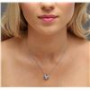 Image 2 : 14KT White Gold 1.44 ctw Tanzanite and Diamond Necklace