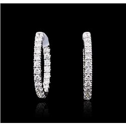 14KT White Gold 2.40 ctw Diamond Earrings