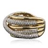 Image 2 : 14KT Two-Tone Gold 1.08 ctw Diamond Ring