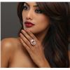 Image 1 : 14KT Rose Gold 12.12 ctw Morganite and Diamond Ring