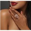 Image 2 : 14KT Rose Gold 12.12 ctw Morganite and Diamond Ring