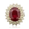 Image 3 : 14KT Yellow Gold 5.39 ctw Ruby and Diamond Ring