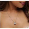 Image 1 : 14KT White Gold 2.10 ctw Diamond Pendant With Chain