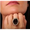 Image 2 : 14KT Yellow Gold 18.72 ctw Smoky Quartz and Diamond Ring