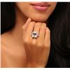 Image 1 : 14KT Two-Tone Gold 5.06 ctw Aquamarine and Diamond Ring