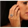 Image 2 : 14KT Two-Tone Gold 5.06 ctw Aquamarine and Diamond Ring