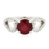 Image 1 : 14KT White Gold 2.05 ctw Ruby and Diamond Ring