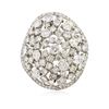 Image 1 : 14KT White Gold 6.74 ctw Diamond Ring