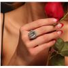 Image 1 : 14KT White Gold 7.79 ctw Aquamarine and Diamond Ring