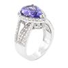 Image 7 : 14KT White Gold 4.81 ctw Tanzanite and Diamond Ring