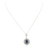 Image 3 : 14KT White Gold 4.45 ctw Tanzanite and Diamond Pendant with Chain