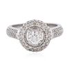 Image 3 : 14KT White Gold 0.67 ctw Diamond Ring