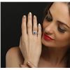 Image 3 : 14KT White Gold 0.64 ctw Tanzanite and Diamond Ring