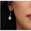 Image 3 : 14KT White Gold Pearl and Diamond Earrings
