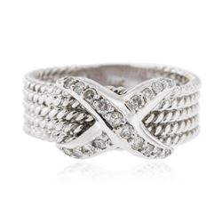 14KT White Gold 0.18 ctw Diamond Ring