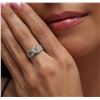 Image 4 : 14KT White Gold 0.18 ctw Diamond Ring