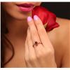 Image 3 : 14KT Yellow Gold 0.85 ctw Rubellite and Diamond Ring