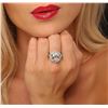 Image 2 : 14KT White Gold 4.70 ctw Aquamarine and Diamond Ring
