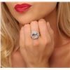 Image 5 : 14KT White Gold 4.70 ctw Aquamarine and Diamond Ring