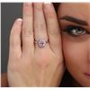 Image 5 : 14KT White Gold 0.70 ctw Pink Sapphire and Diamond Ring