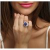 Image 5 : 18KT White Gold 6.97 ctw Tanzanite and Diamond Ring