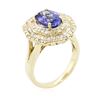 Image 7 : 14KT Yellow Gold 2.28 ctw Tanzanite and Diamond Ring