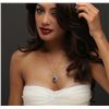 Image 2 : 14KT Yellow Gold 4.19 ctw Tanzanite and Diamond Pendant with Chain