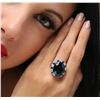 Image 5 : 14KT White Gold 20.82 ctw Topaz, Sapphire and Diamond Ring
