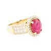 Image 2 : 14KT Yellow Gold 3.37 ctw Ruby and Diamond Ring