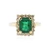 Image 3 : 14KT Yellow Gold 2.50 ctw Emerald and Diamond Ring