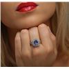 Image 4 : 14KT Two-Tone Gold 1.28 ctw Tanzanite and Diamond Ring