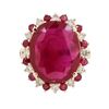 Image 1 : 14KT Yellow Gold 9.07 ctw Ruby and Diamond Ring