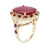 Image 7 : 14KT Yellow Gold 9.07 ctw Ruby and Diamond Ring