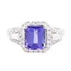 Image 1 : 14KT White Gold 2.29 ctw Tanzanite and Diamond Ring