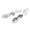 Image 4 : 18KT White Gold 4.20 ctw Sapphire and Diamond Earrings