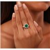 Image 5 : 14KT Yellow Gold 2.35 ctw Emerald and Diamond Ring