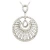 Image 4 : 14KT White Gold 1.63 ctw Diamond Pendant With Chain