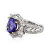 Image 2 : 14KT Two-Tone Gold 3.15 ctw Tanzanite and Diamond Ring