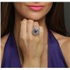 Image 2 : 18KT White Gold 3.11 ctw Tanzanite and Diamond Ring