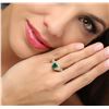 Image 2 : 14KT Yellow Gold 1.25 ctw Emerald and Diamond Ring