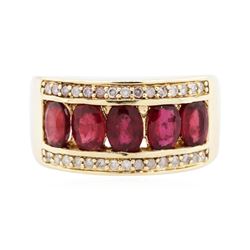 14KT Yellow Gold 2.30 ctw Ruby and Diamond Ring