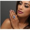 Image 1 : 14KT White Gold 4.98 ctw Tanzanite and Diamond Ring