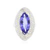 Image 3 : 14KT White Gold 4.98 ctw Tanzanite and Diamond Ring